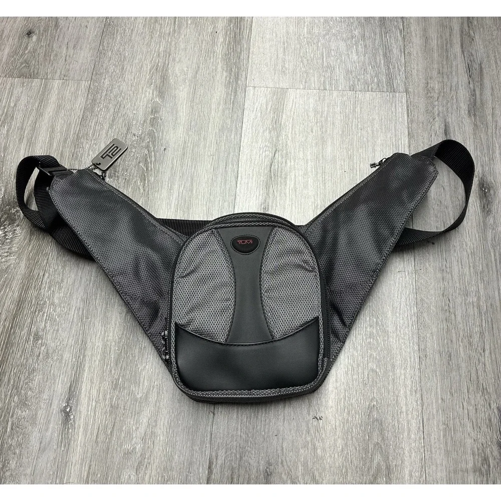 TUMI T2 Tactical Utility Crossbody Bag Chest Pack Sling Bag Gray/Black